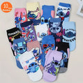 10 Pairs of Random Women's Short Socks Fashionable Cute and Funny Cartoon Knitted Unisex Casual Socks Suitable For Daily Wear