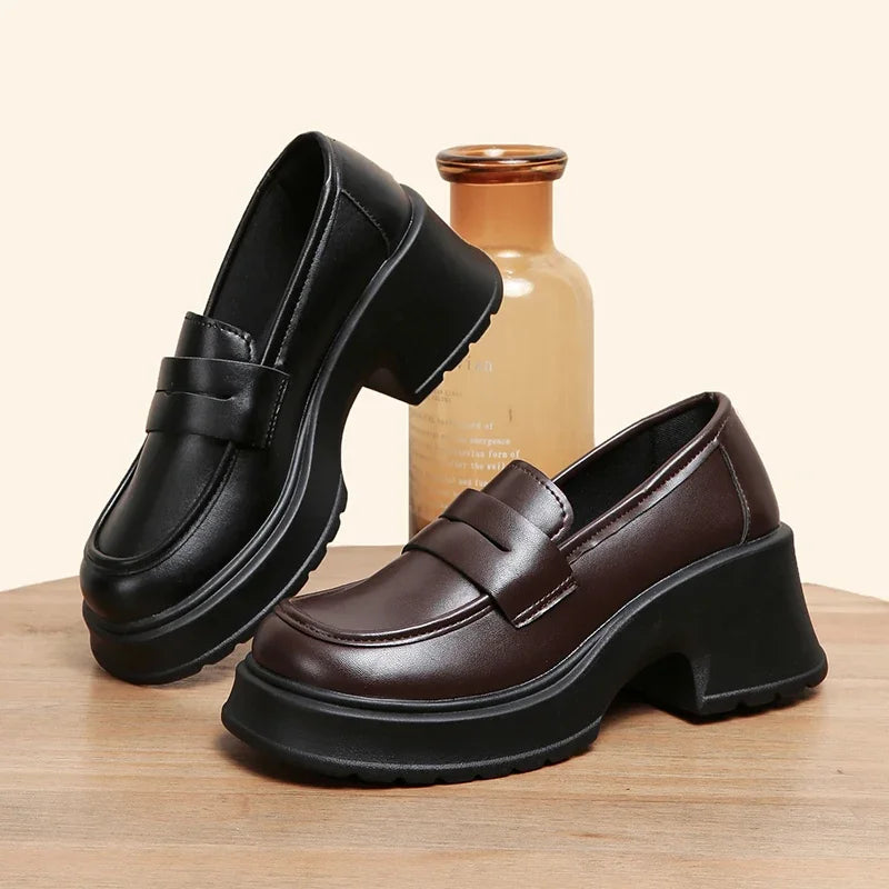 Women's Loafers  Spring British Style Slip on Platform Mary Jane Shoes Woman Japanese Jk Uniform Lolita Shoes