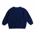 Personalized Baby Cotton Sweater Custom Name Hand Embroidery Knitted Pullover for Boys Girls Autumn Winter Kids Knitwear 0-7T