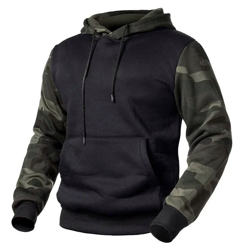 Punk Clothes Fashion Army Green Men Military Camouflage Hoodies Hooded Sweatshirts Male Camo Hoody Hip Hop Streetwear Brand Top