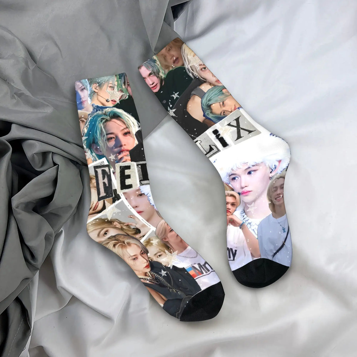Stockings for Kids  Design Gothic Socks Autumn Socks KPOP S-Strays Band Hyunjin  Felix Bang Chan Men Outdoor Quality Socks