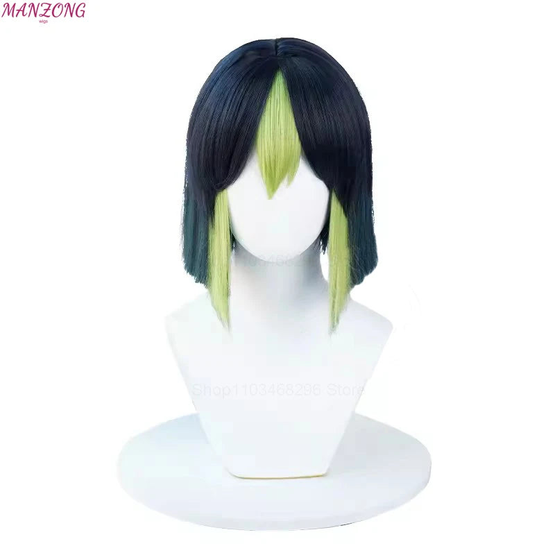 High Quality Game Impact Tighnari Cosplay Wig 30cm Heat Resistant Synthetic Hair Tighnari Women Wigs Halloween Party