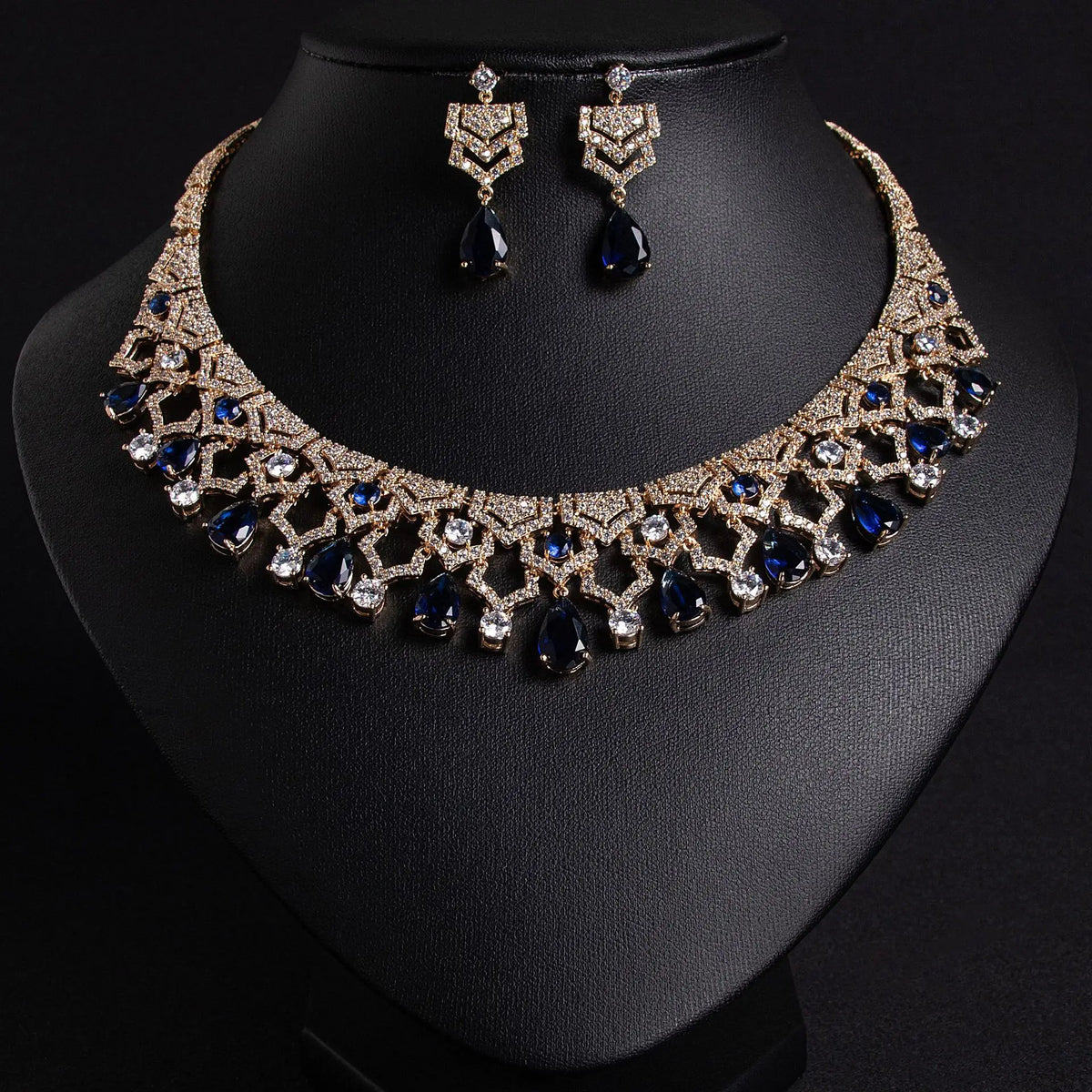 Exquisite Appeal Women High Jewelry Set 2 Piece Necklace Earrings Dress Accessories for Festive Wedding Prom Host Gift M-280