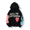 kanye Foamed love letters graffiti print hoodie for men and women with fleece jacket