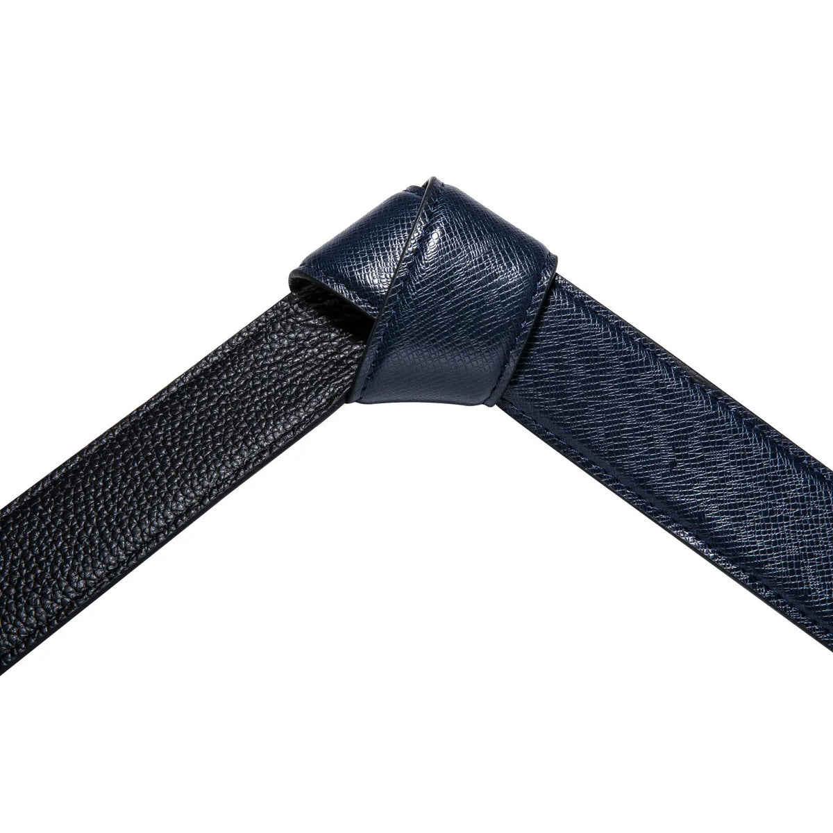 3.5cm wide Luxury Leather Belts for Men Automatic Buckle Blue Men's Belt without Buckle 130CM