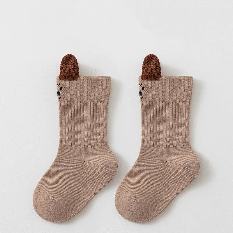 Cute Kids Socks For Girls Boys Soft Cotton Baby Toddler Boy Girl Sock Cartoon Children's Short Socks Autumn Winter 0-8Years