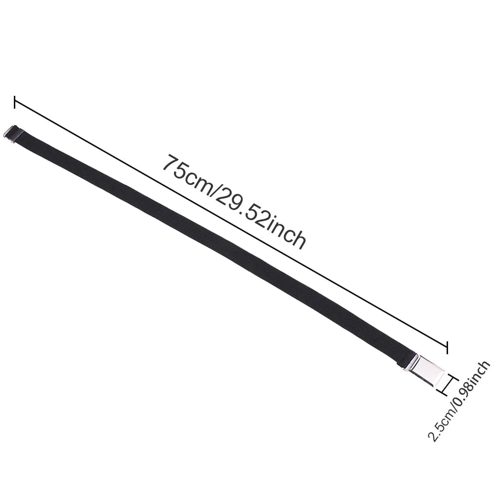 Kids Stretch Waist Belt With Buckle Elastic Belts Girl Adjustable Elastic Canvas Waistband 75*2.5cm