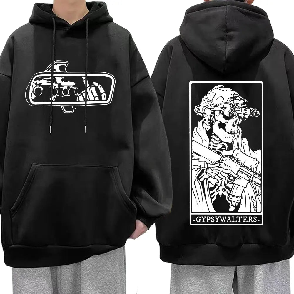 Forward Observations Group GYPSYWALTERS Hoodie Men's Vintage Skeleton Graphic Hooded Sweatshirts Oversized Hoodies Streetwear