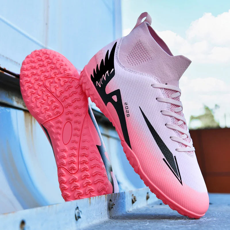 New Men Soccer Shoes High-quality Indoor Football Boots Sports Shoes Futsal High Ankle Non-Slip Outdoor Ultralight Non-Slip