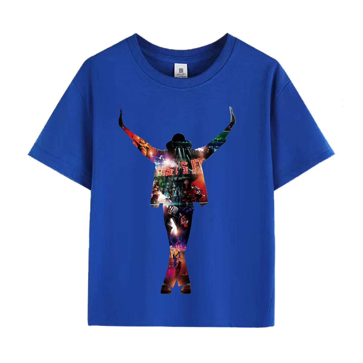 Kids Michael Jackson Rock N Roll T-Shirt Children's Fashion Crew Neck Top Summer Casual Clothes for Baby Boys And Girls