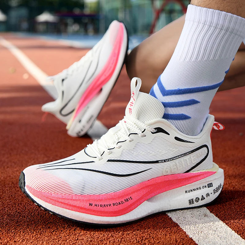 Men  Running Shoes Nonskid Carbon Board Speciality Marathon Lightweight Women's Comfortable Athletic Sports Breathable Sneakers