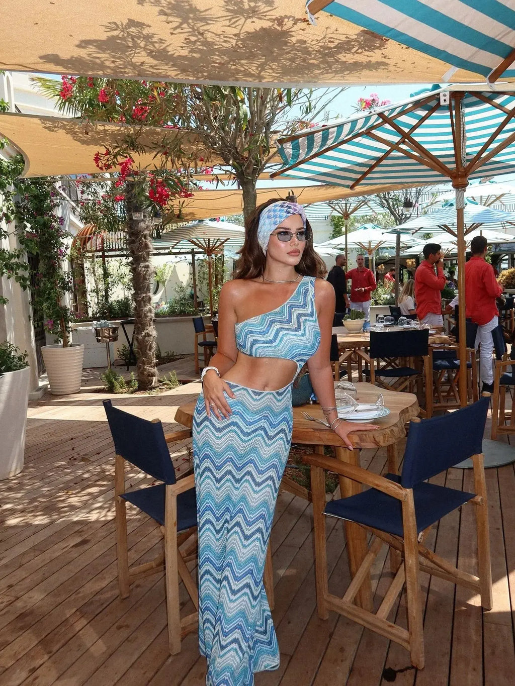 Print Women's One Shoulder Dress Cut Out Cover Up Dress Sexy Maxi Dress Sleeveless Beach Wear Evening Dress Cover-up