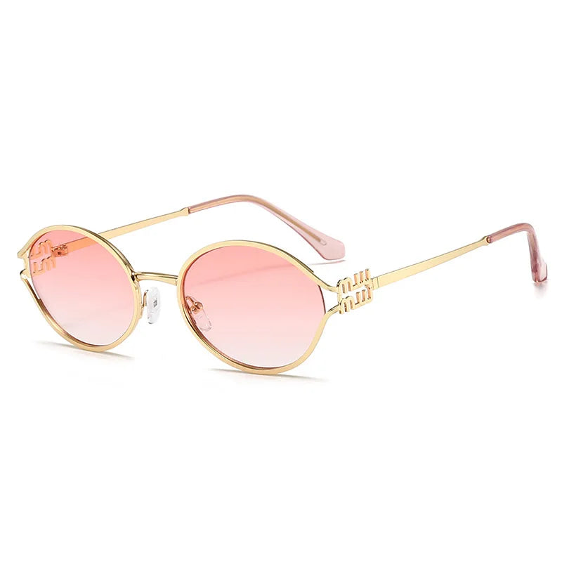 Sunglasses for Women Retro Oval 90s Sun Glasses Lightweight Vintage Cat Eye Trendy ShadesProtection Lens