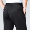 Brand Clothing Summer Thin Men's Stretch Suit Pants Business Slim Straight Work Office Black Formal Trousers Men Plus Size 40