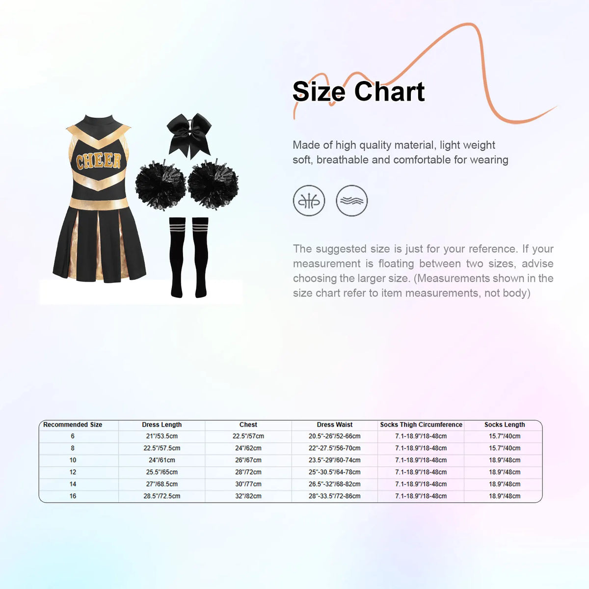 Kids Girl Cheerleading Dance Performance Costume Sleeveless Leotard Dress for School Show Sports Meeting Halloween Cosplay Party
