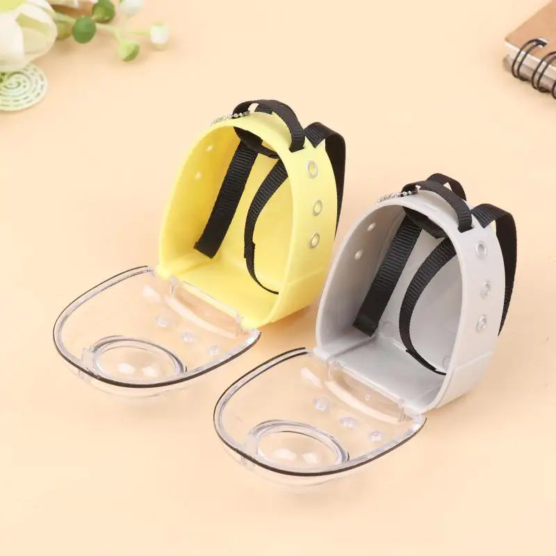 Dollhouse Adornment of Mini Backpack Cat Pet: Micro Landscaping Model, Pretend Play Toys.