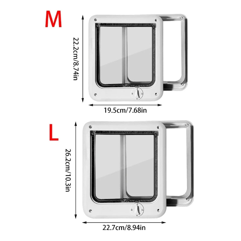 Flap Pet Door Dogs Flap Door 4 Ways Controllable Cats Door Dog Access Door Pet Entry Gate Door Convenient Pet Accessories 87HA