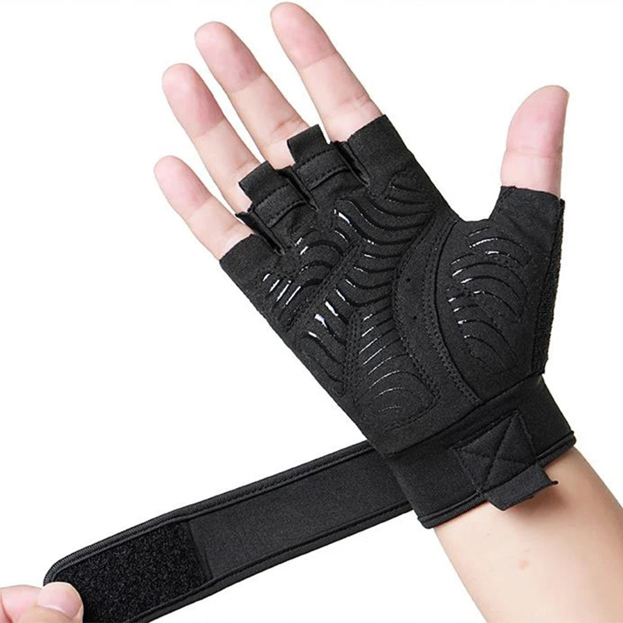Fitness gloves for women, equipment training, horizontal bar wrist protection, anti slip exercise, anti cocoon, anti slip silico