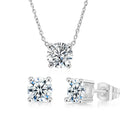 Wedding Jewelry Set For Women Bridal Korean Style Round Zircon Collar Choker Chain Necklaces Earrings Fashion Jewelry 2024 S565