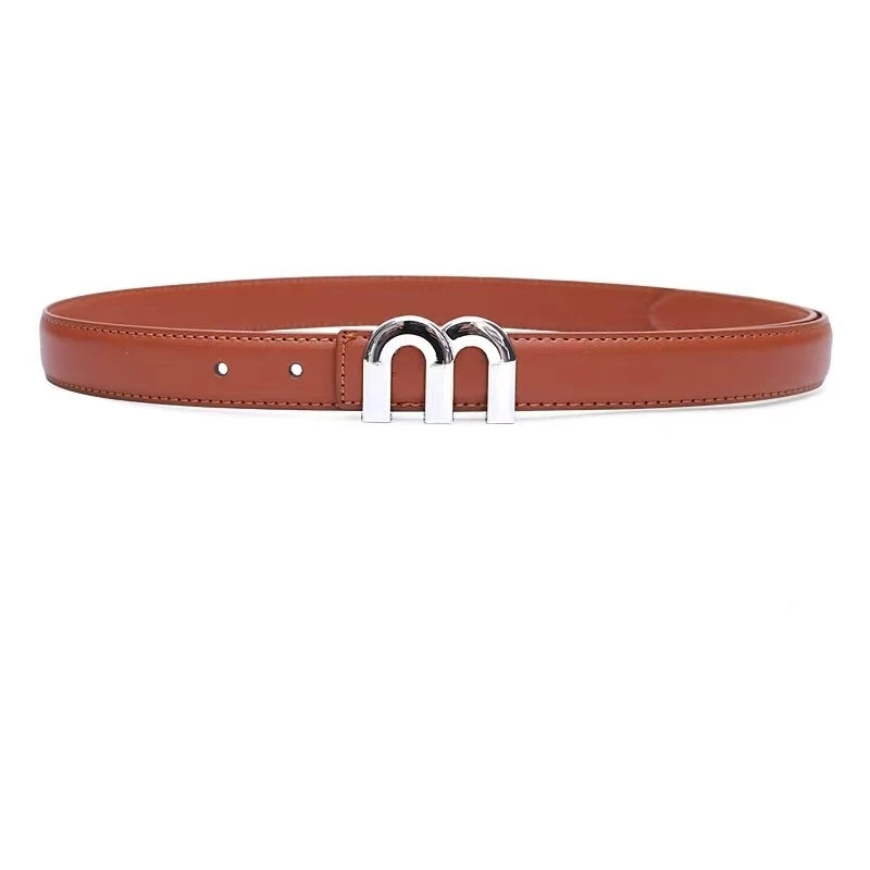 Women's Belt M. High-Quality Silver Buckle Is Best Paired With Dress Jeans Women's Belts