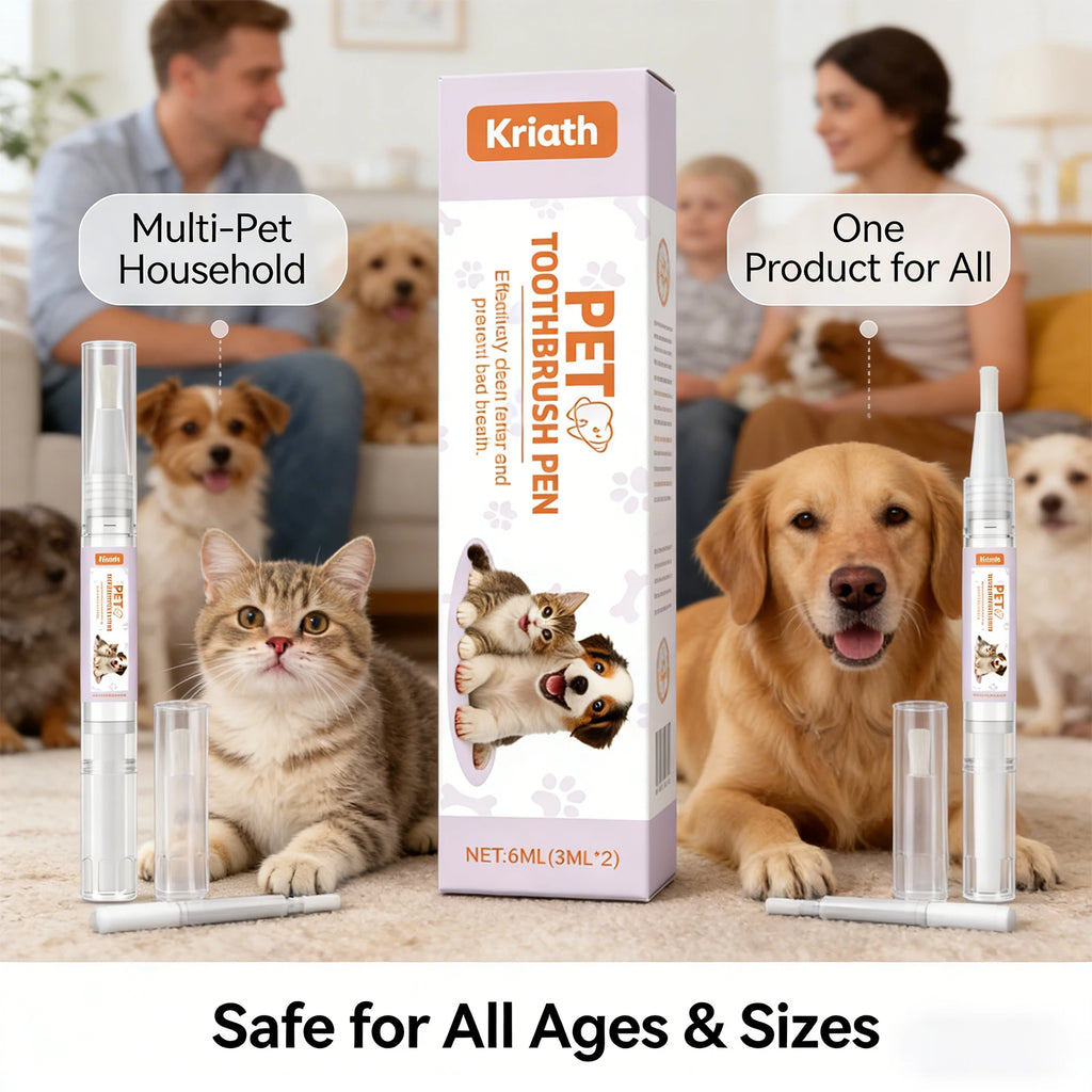 Pet Toothbrush Pen Thoroughly Cleaning Pet's Mouth Reduce Dental Plaque Accumulation Eliminate Oral Odors Pet Teeth Cleaning Pen