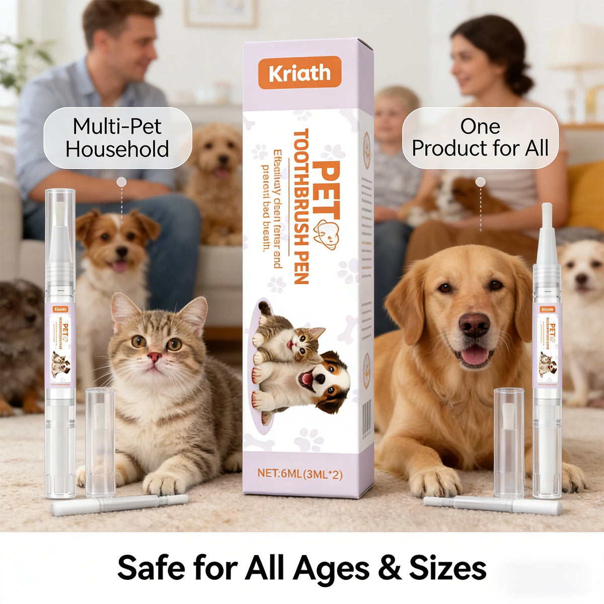 Pet Toothbrush Pen Thoroughly Cleaning Pet's Mouth Reduce Dental Plaque Accumulation Eliminate Oral Odors Pet Teeth Cleaning Pen