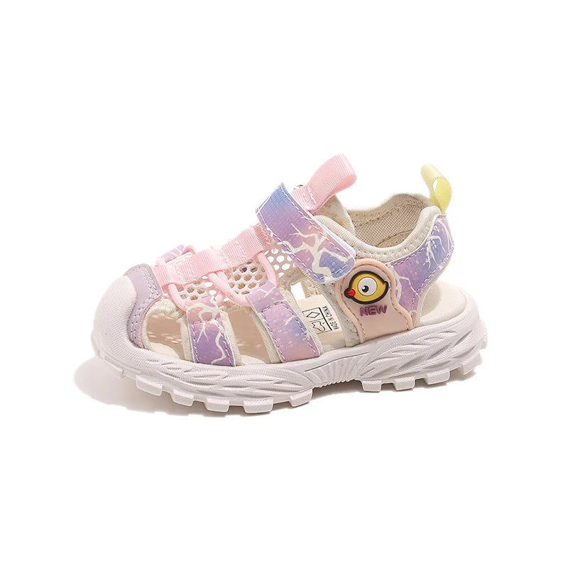Children's Sports Sandals 1-6 Years Old Blue Breathable Hollow Boys Girls Casual Shoes Summer Pink Soft Non-slip Kids Sandals