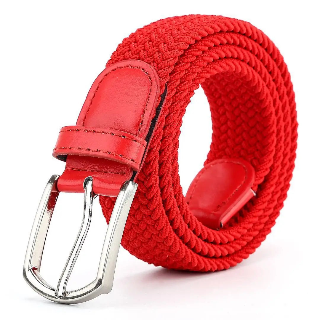 Men's Stretch Belts Elastic Braided 1 Pack, Woven Belt Men for Golf Casual Pants Shirts Jeans Comfortable