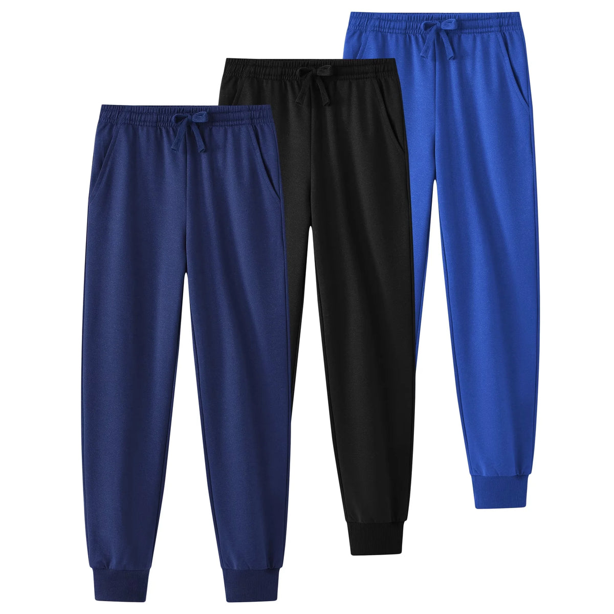 Boy's & Girls Pajamas Pants Set Kids' Athletic Jogger Pants with Drawstring and Side Pockets for Age 6-16Y