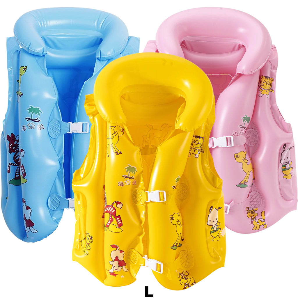 Children's Swimming Flotation Vest Inflatable Swimwear Adjustable Waistband Water Sports Swim Pool Swimsuit for Kids Boys Girls