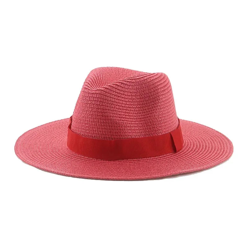 Hats for Women Bucket Sun Hats Ribbon Band Men Hat Straw Summer Panama Formal Outdoor Party Picnic Bucket Hat Sombreros De Mujer