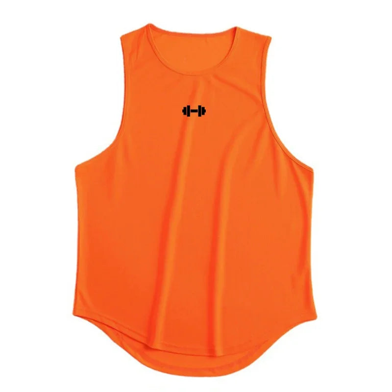 Summer Mens Gym Tank Tops Fitness Clothing Mesh Quick Dry Loose Fit Bodybuilding Sleeveless T Shirts Men Fashion Basketball Vest