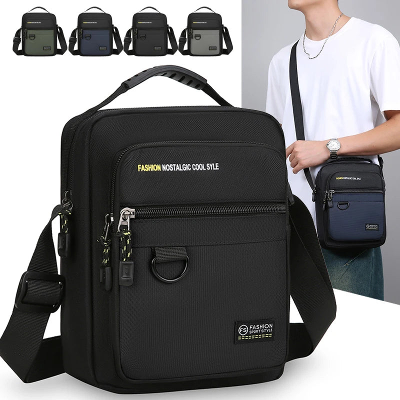 Men Crossbody Bag Single Shoulder Bags Big Capacity Storage Bag Fashion Multi-Pockets Business Crossbody Bags