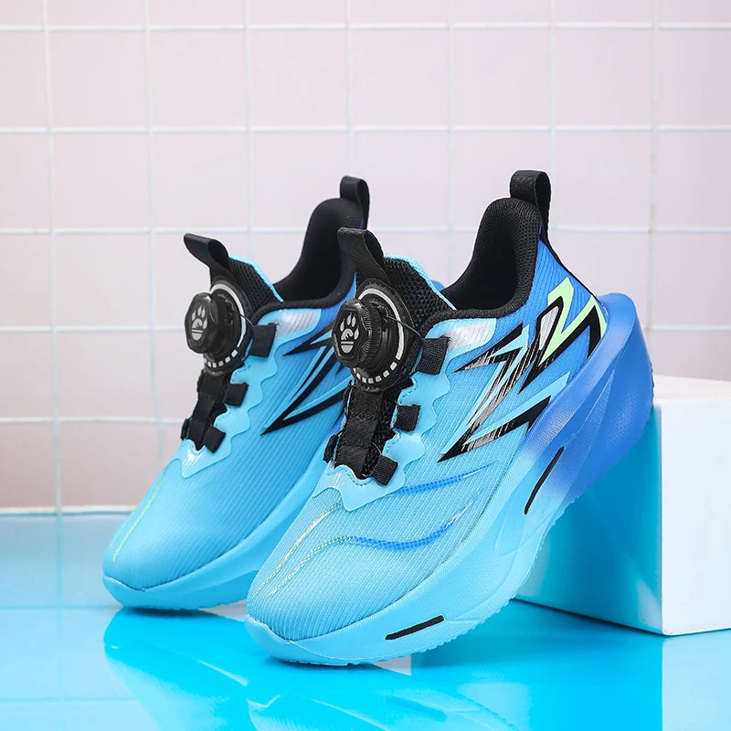 Kids Fashion Running Shoes Casual Sports Shoes for Children Lightweight Breathable Gym Trainers Boys Girls Thick-bottom Sneakers