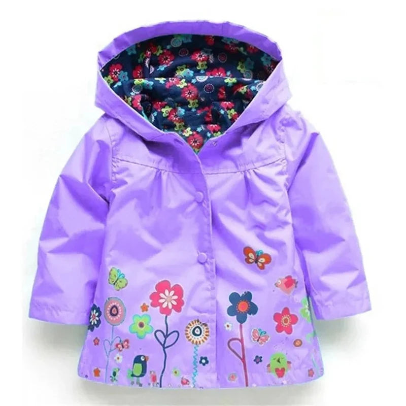 Children's Clothing Coat Hooded Waterproof Jacket Boys Long Sleeve Rainwear For Spring And Autumn Windproof Outdoor Girl Clothes