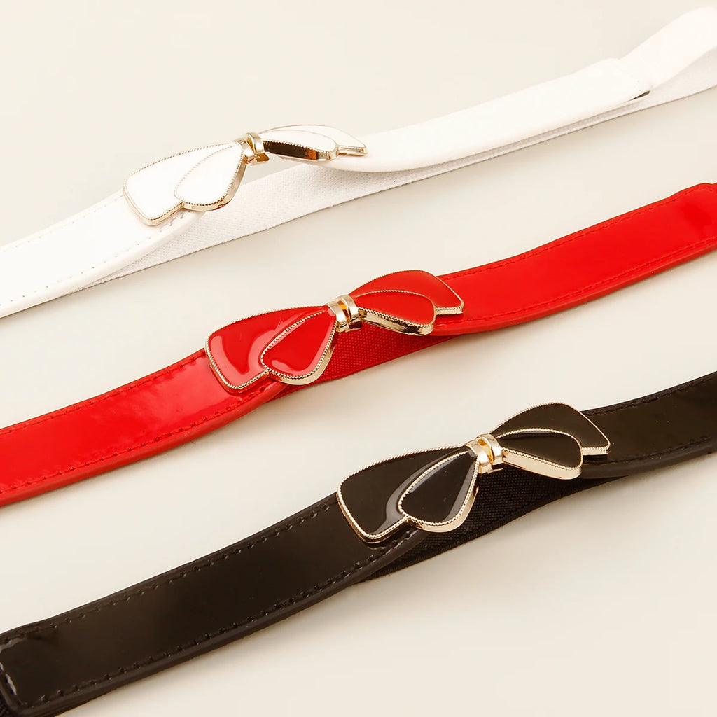 Women Skinny Belt for Dresses Ladies Fashion Elastic Belts Waist Band Cinch Waistband