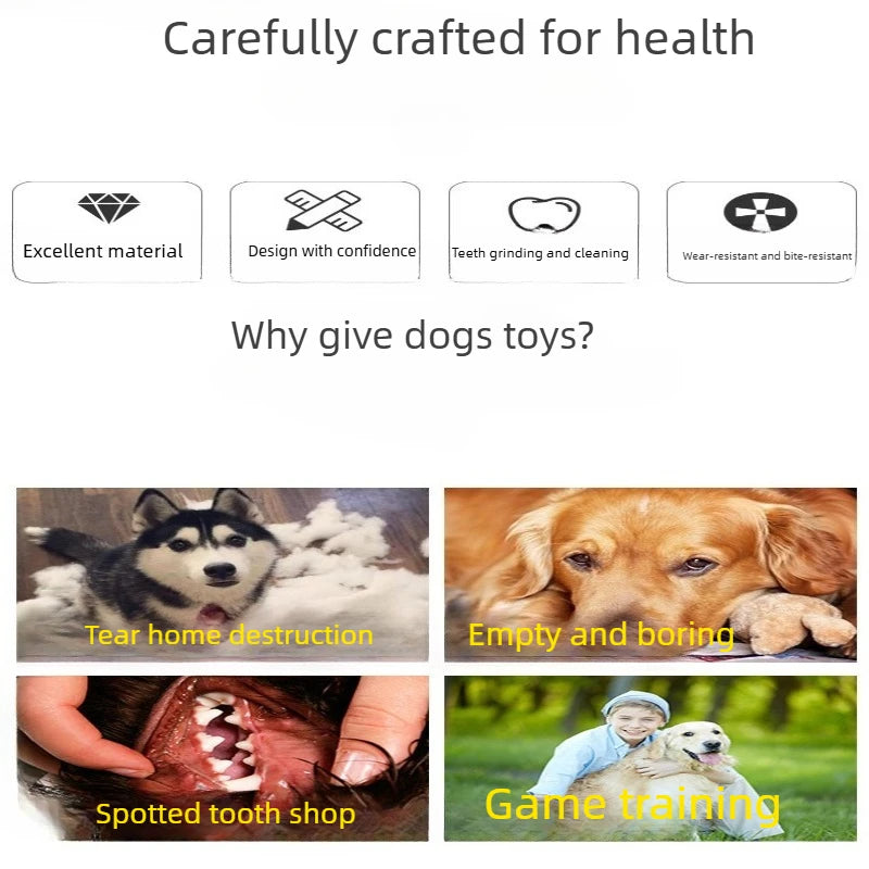 New Dog Toy For Teething And Boredom Relief, Pet Sound Toy, Durable And Bite-Resistant, Consuming Pet Energy Supplies