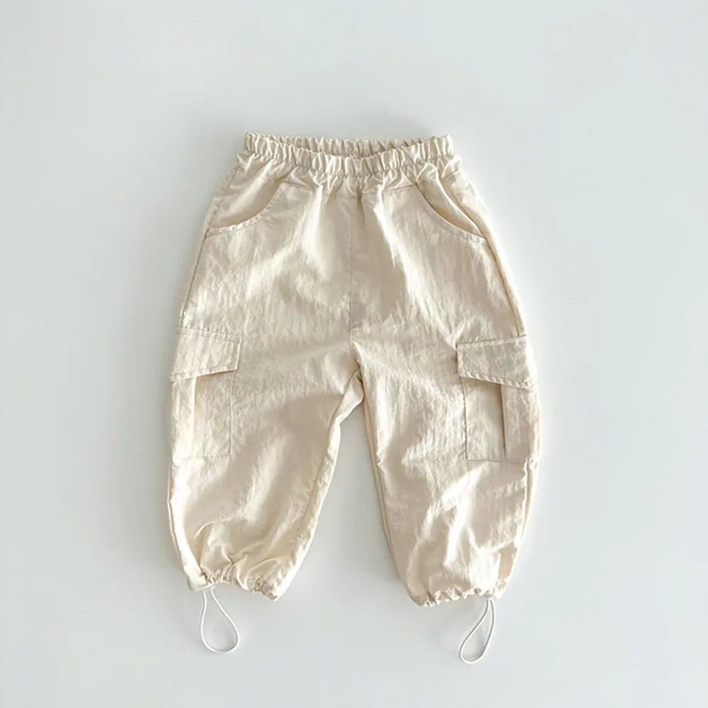 Children Pants 2024 Autumn New Korean Simple Fashion Boy's Trousers Solid Color All Match Girl's Pants Casual Trousers