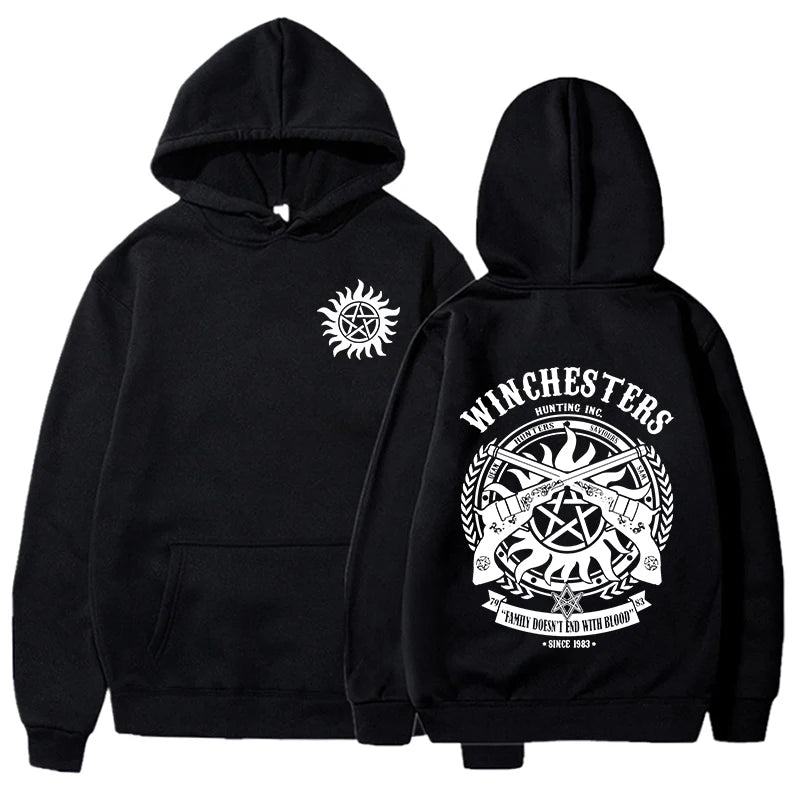 NEW Supernatural Printed Hoodie Women Men Fashion Autumn Winter Warm Sweatshirt Hip Hop Harajuku Streetwear Long Sleeve Pullover