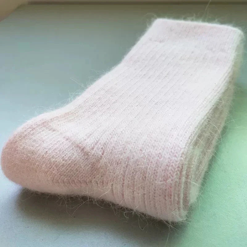 Wool Socks women's female Winter Warm Women Socks Super Thicker Solid Sheep Wool Against Cold Snow Thermal Socks Soft  1 Pairs