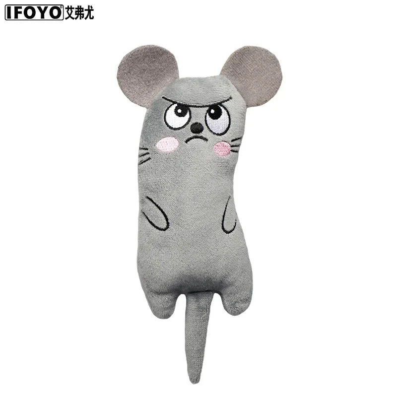 Pet Kitten Chewing Toy Funny Cute Plush Toy Teeth Grinding Catnip Cat Toys Interactive Claws Thumb Bite Cat Mint For Cats Hot