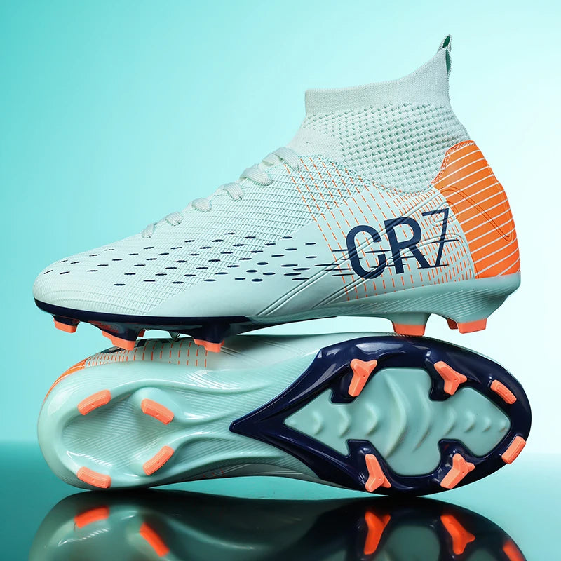 Men/Women Professional Soccer Cleats Anti-slip FG Studded Football Boots Breathable High-Top Training Shoes