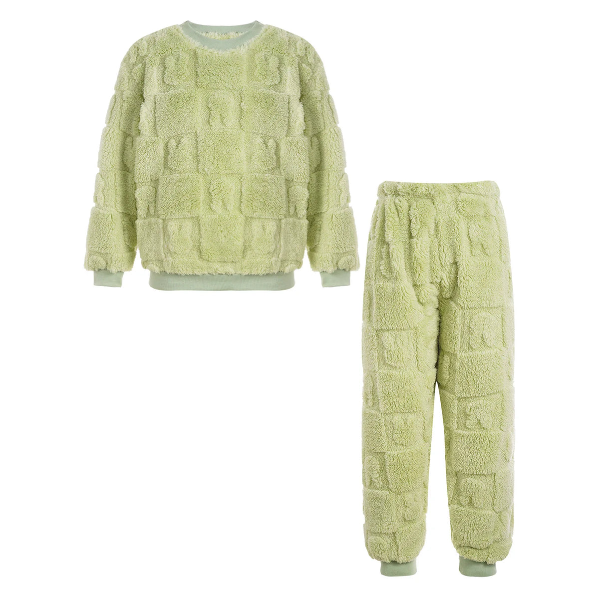 Kids Boys Girls Autumn Winter 2 Piece Pajama Set Long Sleeve Tops and Pants Sleepwear Flannel Casual Homewear Children Outfits