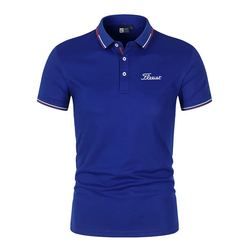 Summer High-Quality Men's Printed Polo Shirt, New High-End Business Casual Quick Drying And Breathable Polo Collar Polo Shirt