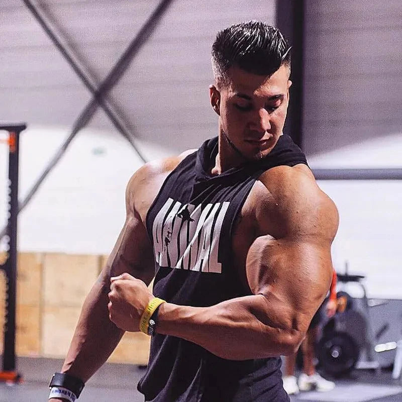 Men's Vest Sleeveless Sweatshirt Gym Top Men Man Sleeveless Shirt Bodybuilding Fitness Clothing T-shirt Singlets Singlet Clothes