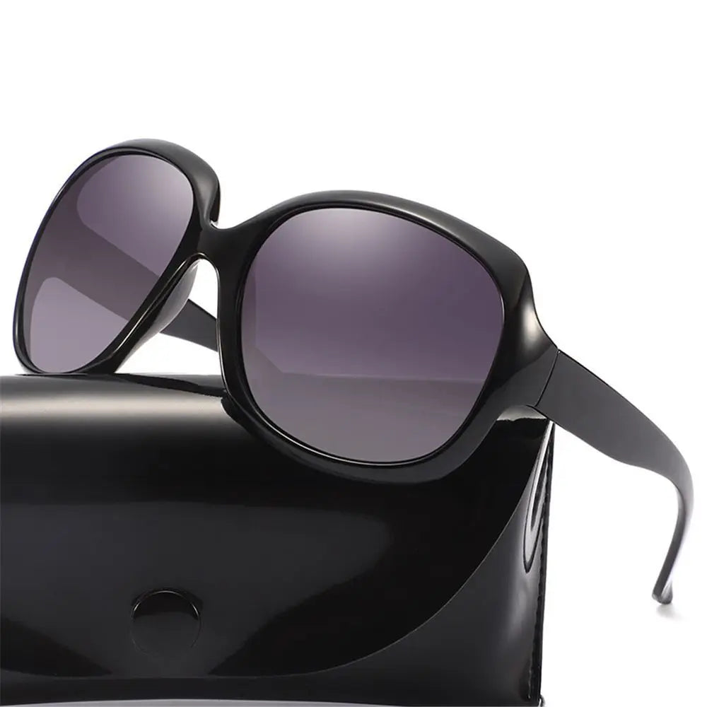 New Shades Sunglasses for Women UV 400 Square Oversized Sunglasses Elliptical Frame Vintage Eyewear for Women & Men