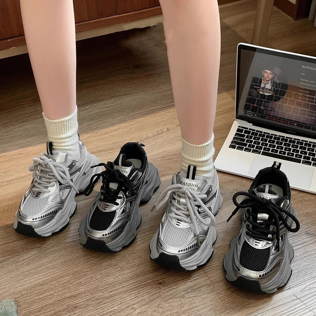 2026 Platform Sneakers for Women Casual Non Slip Thick Sole Sports Shoes Woman Comfortable Casual Sports Shoes Zapatos Mujer