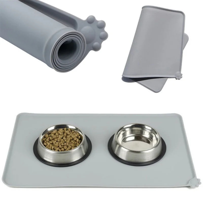 Pet Placemat Cat Dog Feeding Mat Silicone Waterproof Non Slip Food Grade Bowl Pad Easy To Clean Indoor Outdoor Pet Supplies
