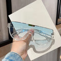 Women's Semi-Round Vintage Sunglasses 2026 New Trend UV400 Protection Anti Glare Monoblock Frame Outdoor Fashion Eyewear