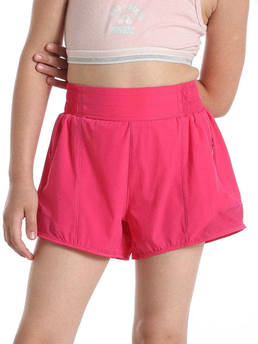 Children Shorts Light Weight Sports Shorts For Girls Breath Candy Color Baby Short Pants Kids Teen Girl Running Clothes Summer